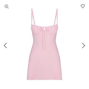 LOGO POINTELLE MINI DRESS (PINK)